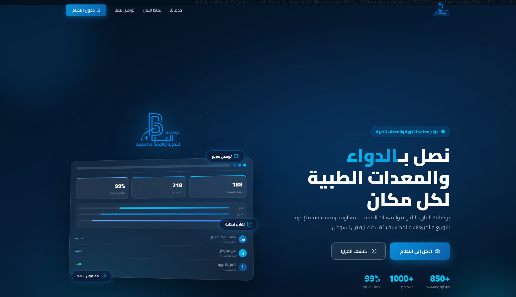 نظام ادارة شركات الدواء